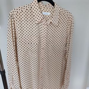 Silk black heart equipment button down